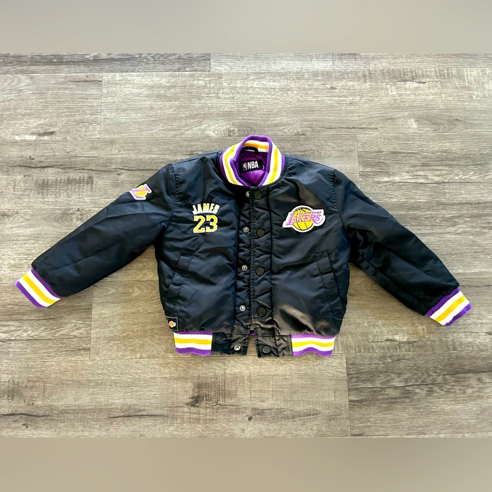 Toddler Los Angeles Lakers NBA JAMES 23 Basketball Bomber